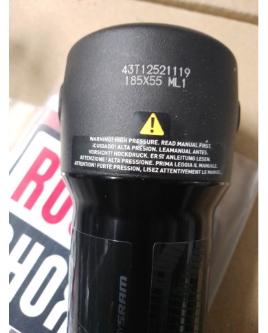 Ammortizzatore MTB 185x55 attacco trunnion, rockshox Deluxe select ,attacco infe