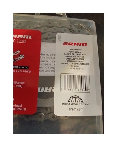 Catena a 11 velocità SRAM NX Power PC 1110 114 Maglie + Quick Link