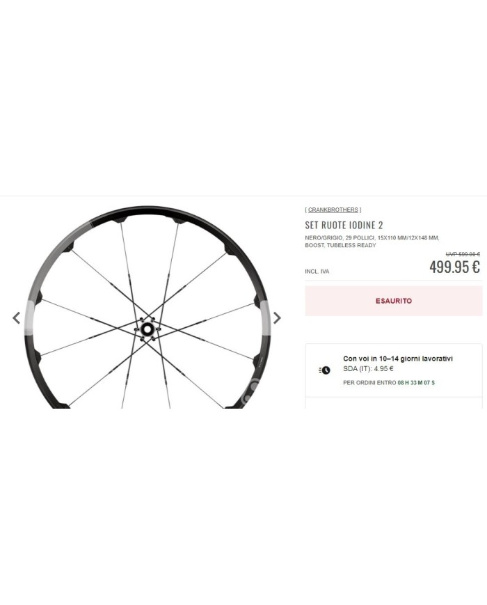 SET RUOTE MTB NUOVE SHIMANO HG IODINE 2 NERO/GRIGIO,29 POLLICI, 15X110 MM/12X148