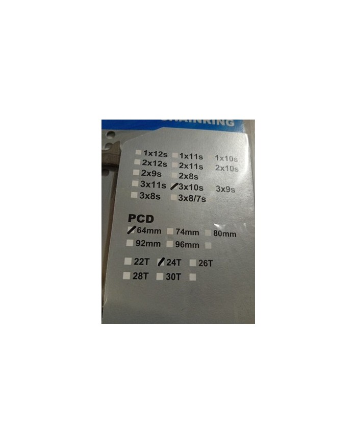 Corona 10 velocità Shimano XT FC-M780 giro bulloni 64mm 24 denti