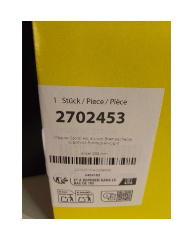 Disco MTB nuovo 203mm a 6 fori magura storm hg