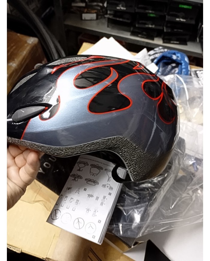 caschetto bici bambino/ragazzino taglia unica regolabile 52-57cm circ capo