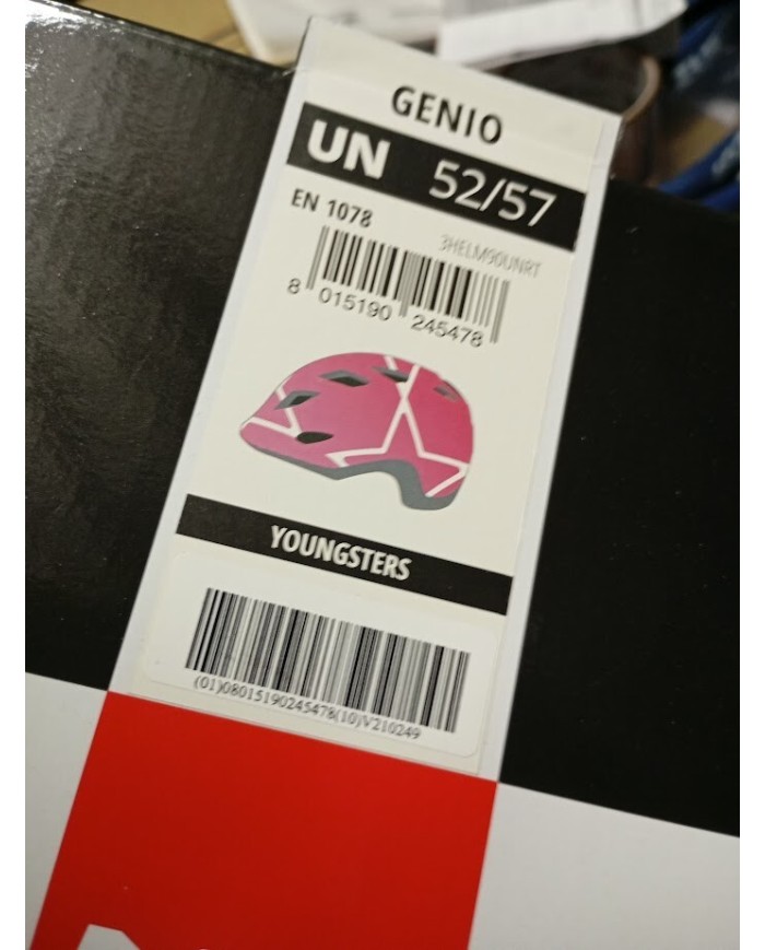 caschetto bici bambina/ragazzina taglia unica regolabile 52-57cm circ capo