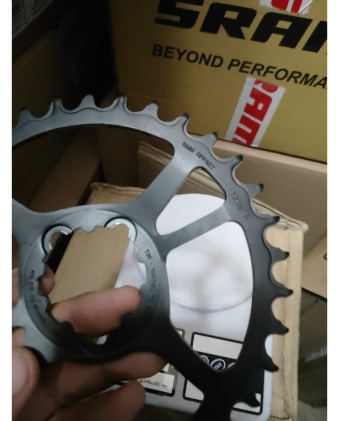 Corona MTB 34t a 3 fori SRAM offset 6mm per ruote standard non boost nuova