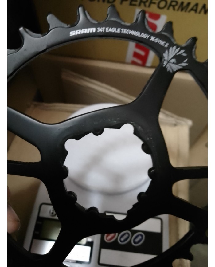 Corona MTB 34t a 3 fori SRAM offset 6mm per ruote standard non boost nuova