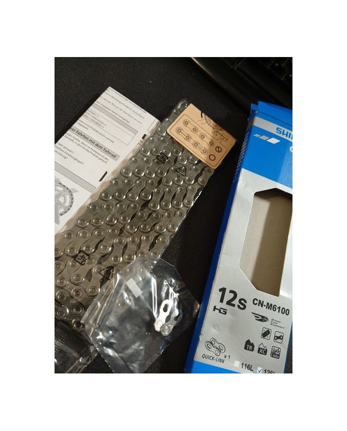 Catena nuova ed originale shimano 12v 126L cn-m6100 con quick link