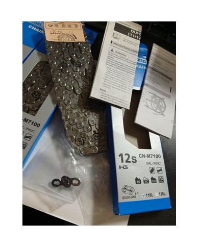 Shimano catena bici  SLX CN-M7100 Quick Link Catena 12v 116L