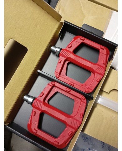 pedali flat per mtb o bmx raceface mod. ride rossi