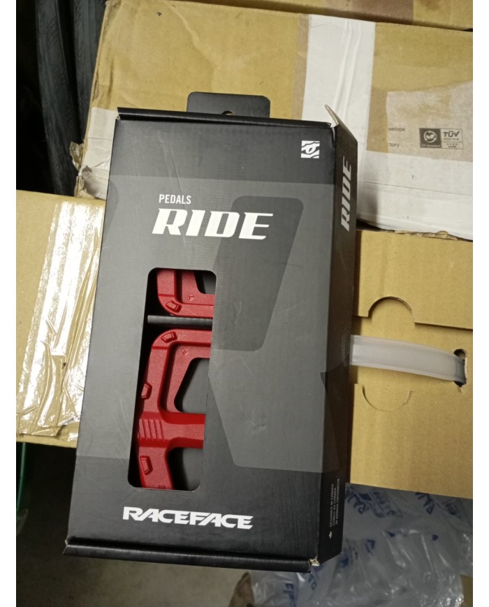 pedali flat per mtb o bmx raceface mod. ride rossi