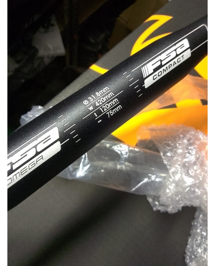 piega manubrio corsa FSA in alluminio diam 31,8 standard lungh 42 tot , 40 centr