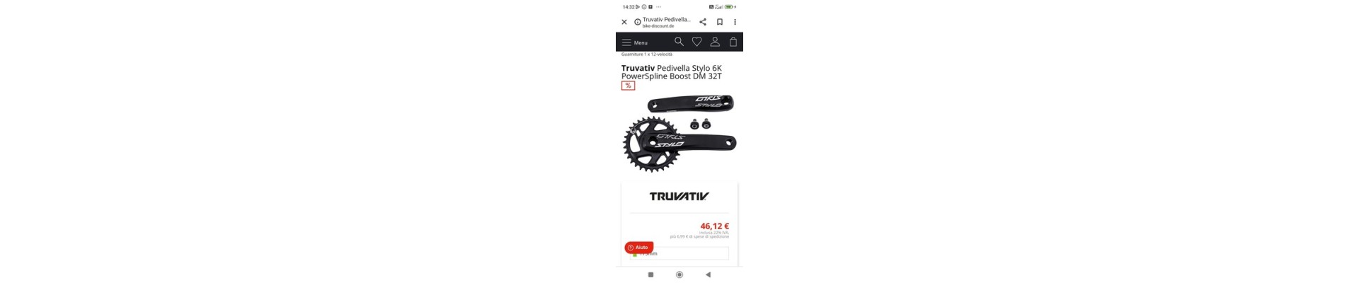 Caratteristiche - Guarnitura Truvativ STYLO 6K PowerSpline DM 32T