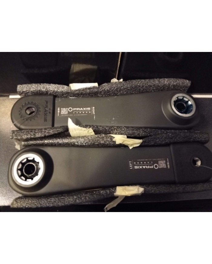 PRAXIS  Coppia Pedivelle Carbonio E-bike ISIS Per Motori Brose / Fazua 165mm model EC Bro - 160C for BROSE/FAZUA