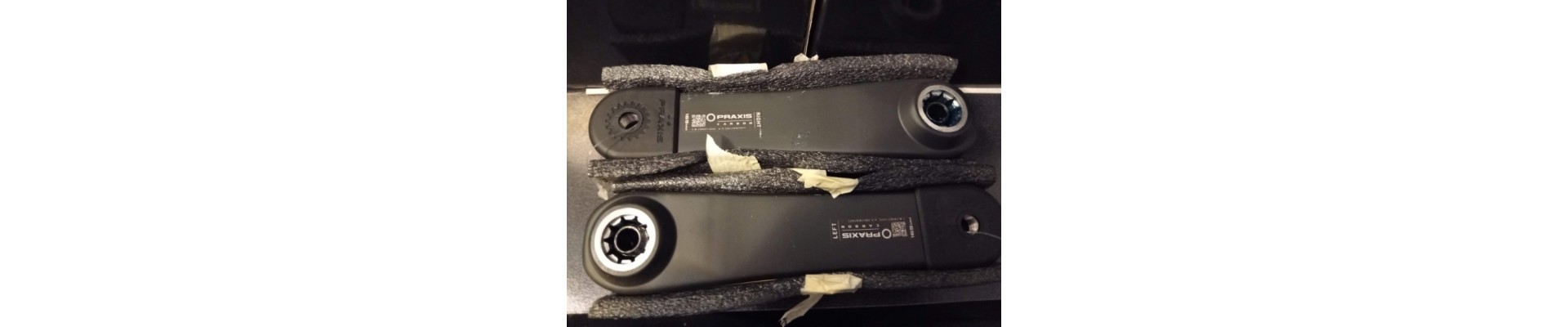 PRAXIS  Coppia Pedivelle Carbonio E-bike ISIS Per Motori Brose / Fazua 165mm model EC Bro - 160C for BROSE/FAZUA