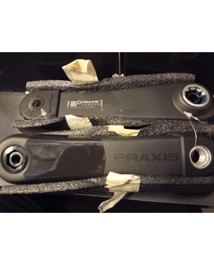 PRAXIS  Coppia Pedivelle Carbonio E-bike ISIS Per Motori Brose / Fazua 165mm model EC Bro - 160C for BROSE/FAZUA