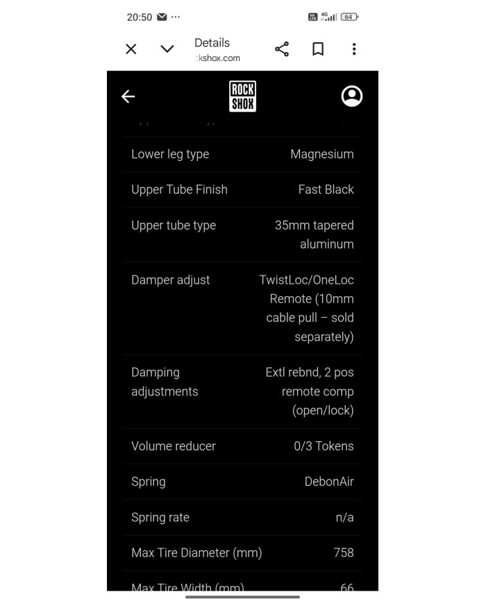 Rockshox Sid Select E-bike 120mm Boost Compreso Remoto.select charger RL offset 44mmBOOST