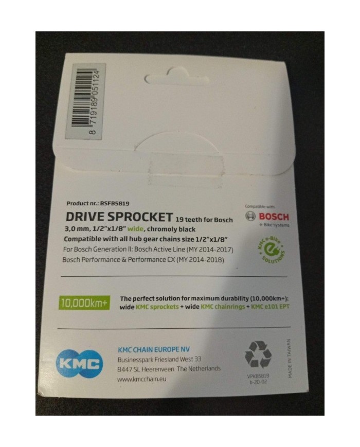 Pignone E-bike Bosch 19 Denti Per Bosch Seconda Gen e Cx