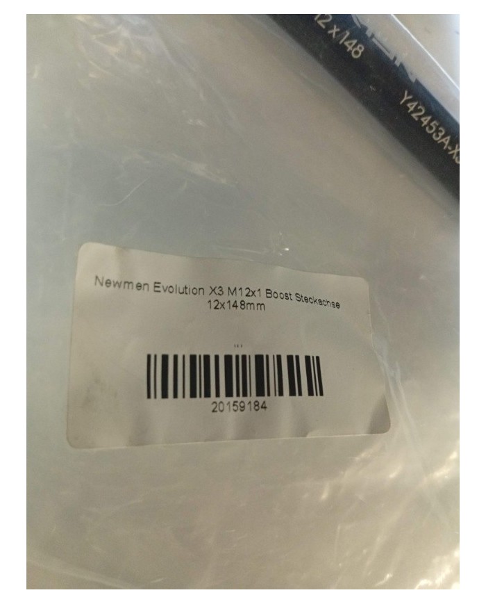 Perno passante MTB boost 12x148mm filetto da 1 lunghezza 168mm di cui 150 lisci 18 filettati