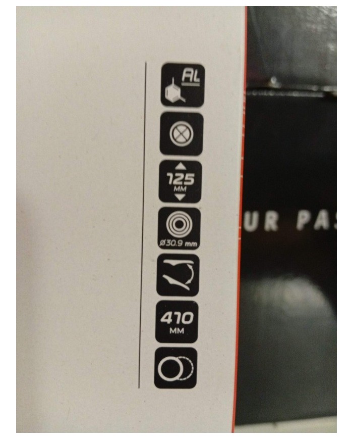 Reggisella Telescopico MTB Diam 30.9 Cavo Esterno Al Telaio Escurs 125mm