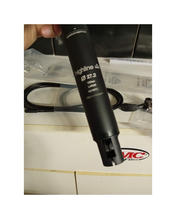 Reggisella telescopico mtb 27,2mm escurs 100mm crankbrothers XC con remoto a sinistra