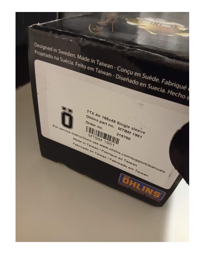 Ammortizzatore Ohlins TTX1Air Universal Trunnion 165x45mm