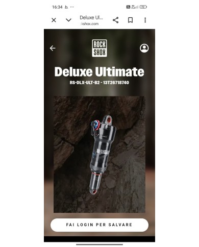 Ammortizzatore nuovo MTB ad aria misura 210x55 rockshox Deluxe ultimate rct