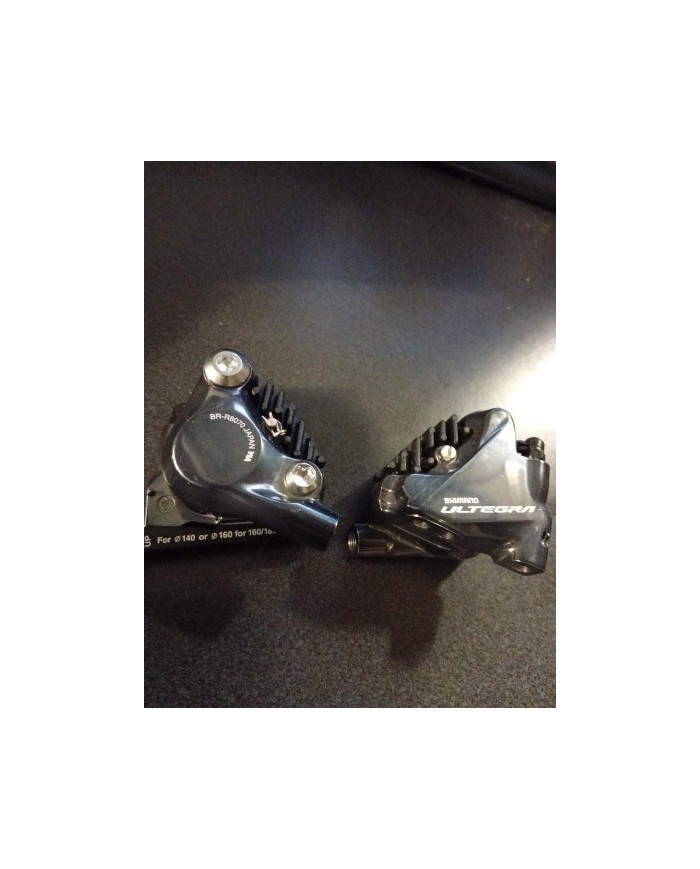 Coppia pinze freno a disco per bici da corsa nuove , pastiglie nuove , Shimano Ultegra br-r8070