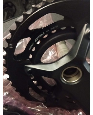 Guarnitura Shimano gravel 2x11 vel 46-30t, RX600-11 / 10-speed, 46-30-dente 172,5mm