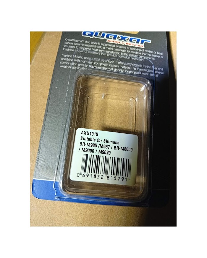 Quaxar Pastiglie per dischi semi-metallici per Shimano XTR/XT/SLX/Alfine G01S/G02A